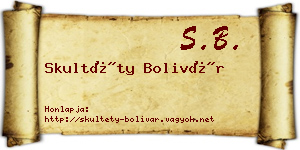 Skultéty Bolivár névjegykártya